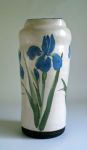 blue iris vase