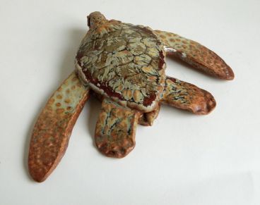 ceramic turtle sculpture