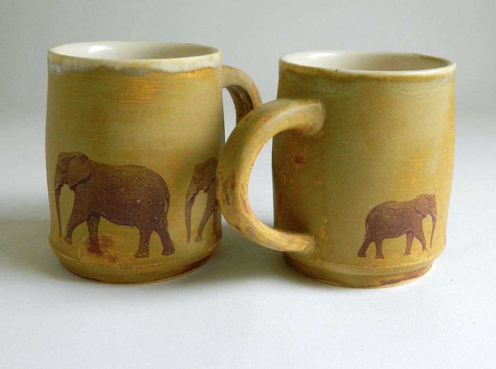 yellow elephant mugs